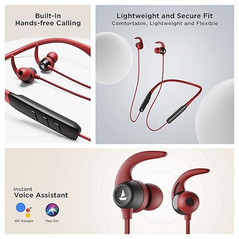 boAt Rockerz 255 Pro Bluetooth Earphone with 10mm drivers - Red image3