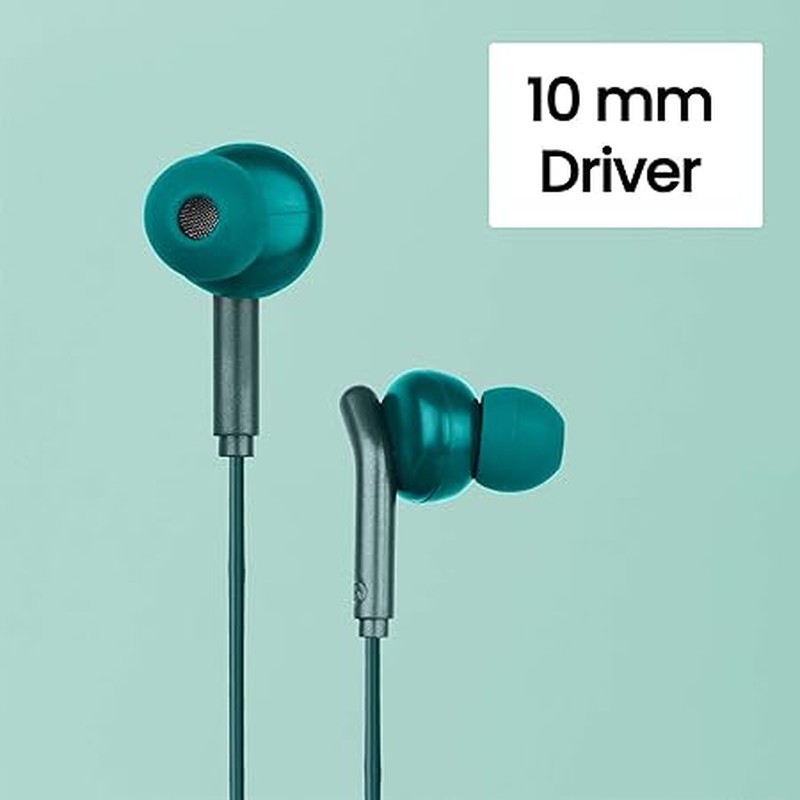 Zebronics Zeb Bro in Ear Wired Earphones with Mic and 10mm Drivers - Green image3