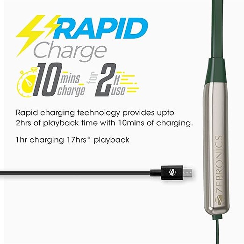 ZEBRONICS Zeb Evolve BTv Voice Assistant Rapid Charge Dual Pairing - Green image3